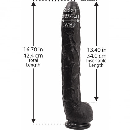 Maxi Dildo Penis Rambone 38cm Negru