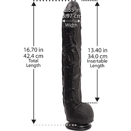 Maxi Dildo Penis Rambone 38cm Negru