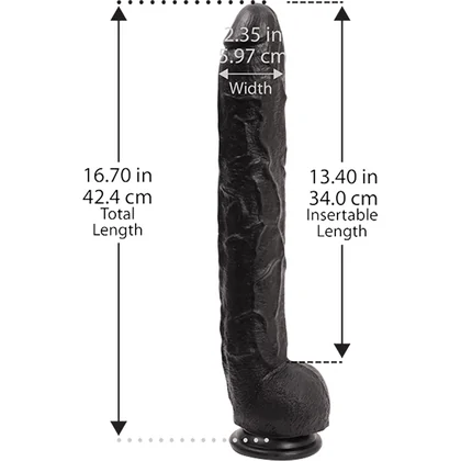 Maxi Dildo Penis Rambone 38cm Negru