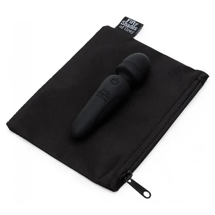 Mini Wand Fifty Shades Of Grey — 20 Moduri, Reîncărcabil Negru