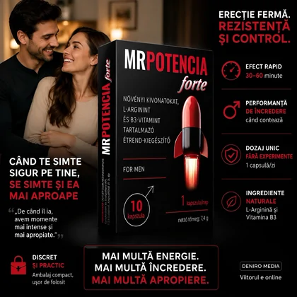 MrPotencia Forte — 10 Capsule Pentru Erecție și Potență