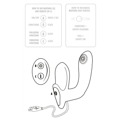 Mustang Prostate Massager Negru