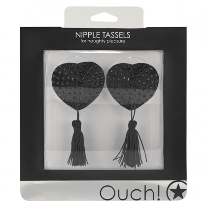 Nipple Tassels Heart Negru