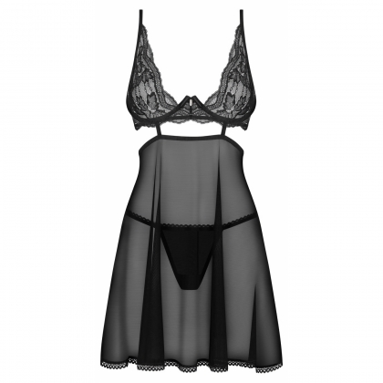 Chemise Obsessive Nutris Negru XS-S