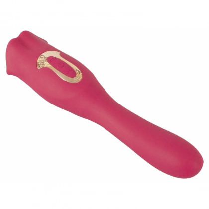 Oral Fun L – Vibrator 2 în 1, 10 Moduri, Reîncărcabil Roz