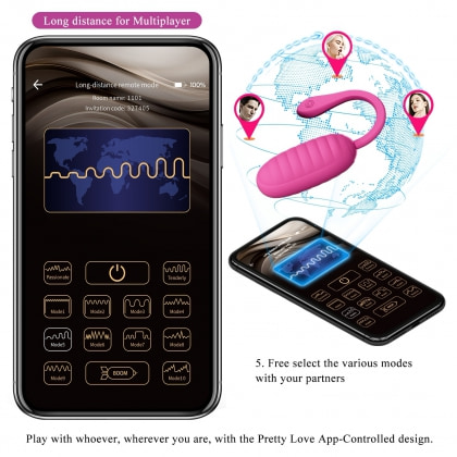 Vibrator Ou Catalina Control Bluetooth Reîncărcabil Din silicon Roz