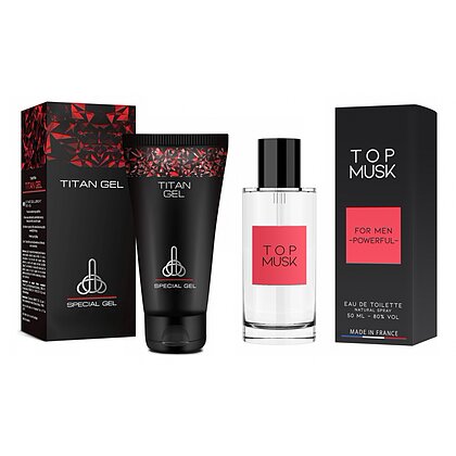 Pachet Cremă Titan Gel + Parfum Top Musk