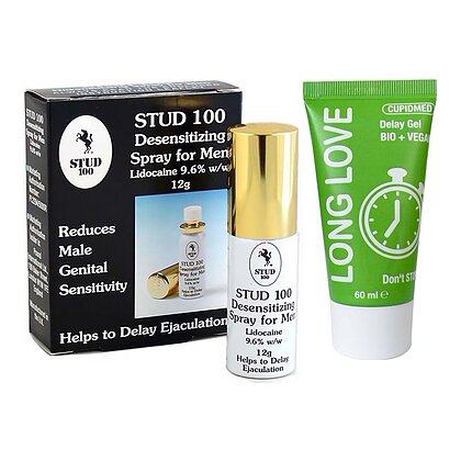 Pachet Spray Stud 100 Original Și Gel Ejaculare Precoce Long Love 50ml