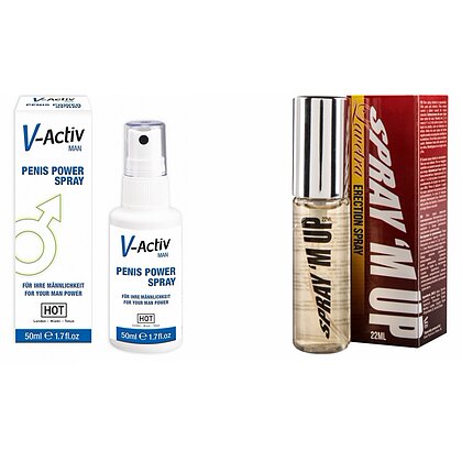 Pachet Spray V-activ Penis Power For Men 50ml + Spray Erecție Spray M-Up 22ml