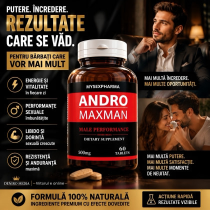 Pastile Pentru Mărirea Penisului Andro MaxMan 60buc