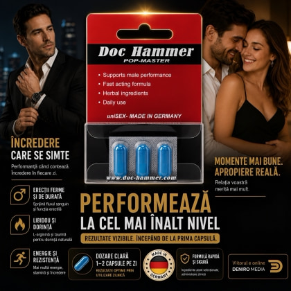 Pastile Potență Doc Hammer Pop-Master 3buc