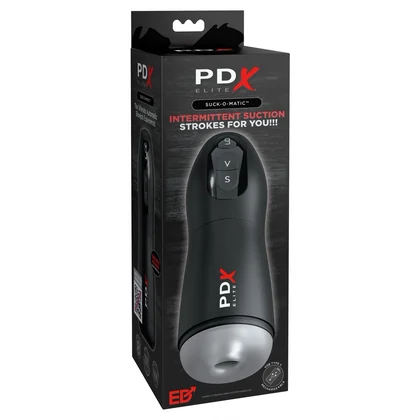 PDX Elite Masturbator Automat 7 Vibrații 7 Sucțiuni Reîncărcabil Negru