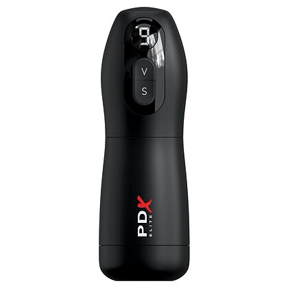 PDX Elite Masturbator Automat 7 Vibrații 7 Sucțiuni Reîncărcabil Negru