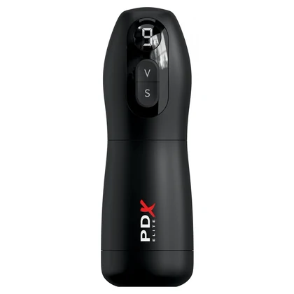 PDX Elite Masturbator Automat 7 Vibrații 7 Sucțiuni Reîncărcabil Negru