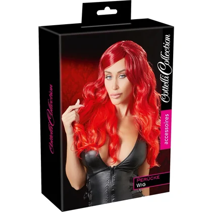 Perucă Cottelli Collection Wig Wavy Long Roșu