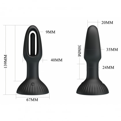 Pretty Love Hubert Vibrator Anal cu 7 Moduri Wiggling Negru