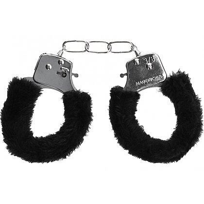 Pleasure Handcuffs Furry Negru