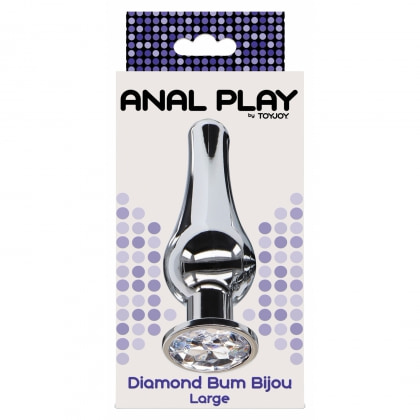 Plug Anal Diamond Bijou Large Argintiu