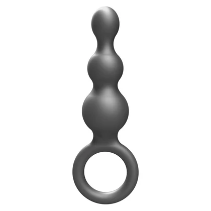 Plug anal ToyJoy The Stuffer - 3 sfere, silicon gri Gri