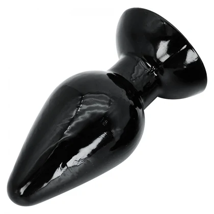 Plug Anal XXL 14 cm — Negru, Bază Lată Pentru siguranță