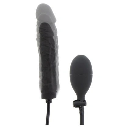Plug Gonflabil 18cm Negru Silicon 100% și Supapă Rapidă