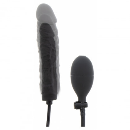 Plug Gonflabil 18cm Negru Silicon 100% și Supapă Rapidă