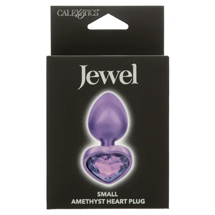 Plug Mic Jewel cu Inimă Diamant – Mov
