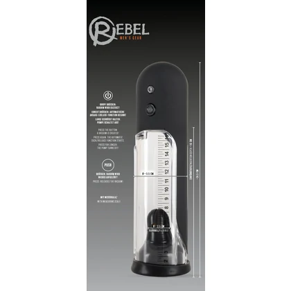 Pompă Mărire Penis Rebel Automatic Negru