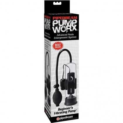 Pompă Penis cu Vibrații Worx Beginners Negru