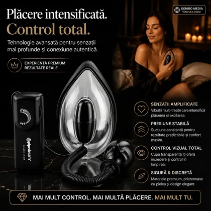Pompă Vagin Și Clitoris Cu Vibrații Transparent