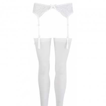 Portjartier Cu Dresuri No:Xqse Madison Alb M-L