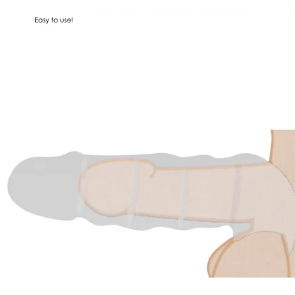 Prelungitor Penis Sleeve RealRock 21cm Negru