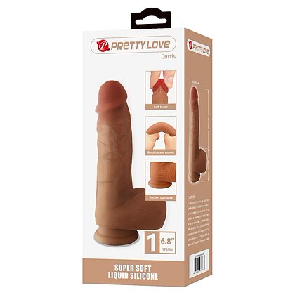 Pretty Love curtis 6.8 - Dildo Din silicon cu Ventuză
