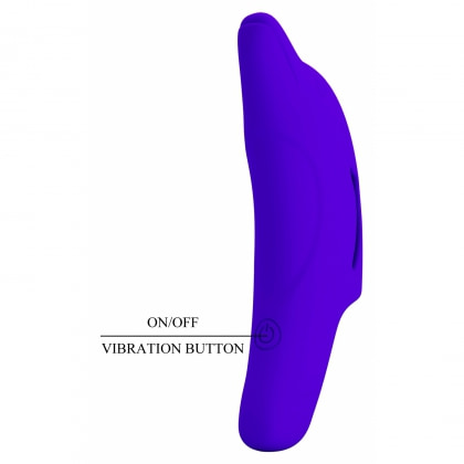 Pretty Love Delphini – Vibrator De Deget 10 Moduri, Compact Albastru