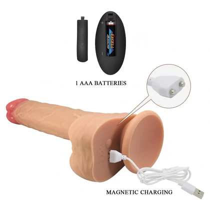 Pretty Love Jonathan – Vibrator Realist 21 cm, 3+3 Funcții