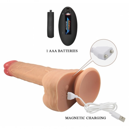 Pretty Love Jonathan – Vibrator Realist 21 cm, 3+3 Funcții