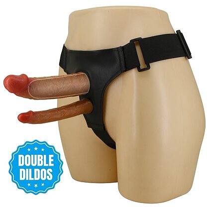 Pretty Love Keaven Chiloti Cu Ham Si Dublu Dildo Natural