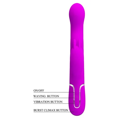 Pretty Love Laursen – Vibrator curbat Reîncărcabil 7+4, Mov