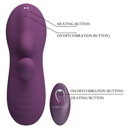 Pretty Love Luka - Pad Vibrator din Silicon Ergonomic Mov