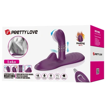 Pretty Love Luka - pad vibrator din silicon ergonomic Mov