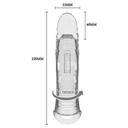 Pretty Love Manșon Penis Din TPE, Extensie Discretă Transparent