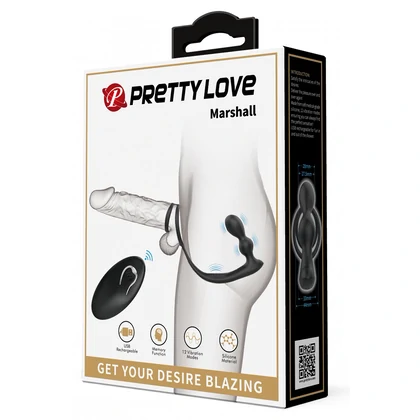 Pretty Love Marshall Inel Vibrant 12 Moduri Reîncărcabil Negru