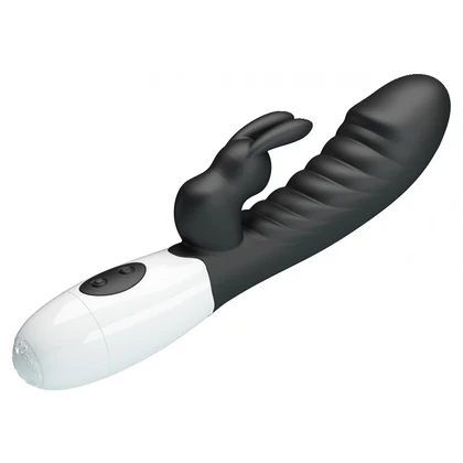 Pretty Love Naughty Bunny – Dublu Stimulator, 30 Moduri Negru