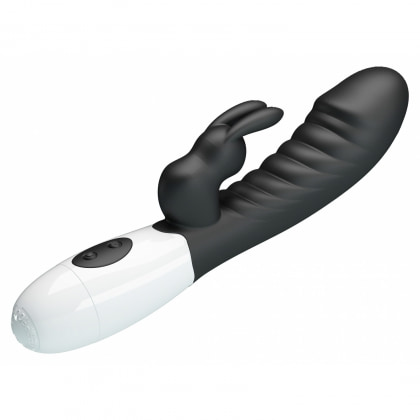 Pretty Love Naughty Bunny – Dublu Stimulator, 30 Moduri Negru