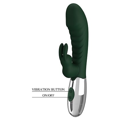 Pretty Love Naughty Bunny Green — 30 Moduri, Dublă Stimulare Verde