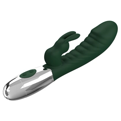 Pretty Love Naughty Bunny Green — 30 Moduri, Dublă Stimulare Verde