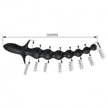 Pretty Love Plug Anal Vibrator 10 Funcții Reîncărcabil Negru