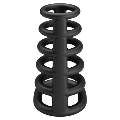 Pretty Love Rodrigo – Inel Erecție silicon, 6 Inele Negru