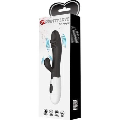 Pretty Love Snappy Black — Iepuraș Dual, 30 Moduri Negru
