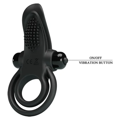 Pretty Love Vibrant Penis Ring Negru